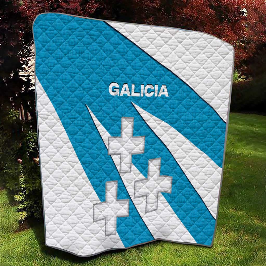 Galicia Flag Quilt Autonomous Community of Spain - Wonder Print Shop