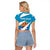 Galicia Flag Raglan Cropped T Shirt Autonomous Community of Spain - Wonder Print Shop
