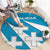 Galicia Flag Round Carpet Autonomous Community of Spain - Wonder Print Shop