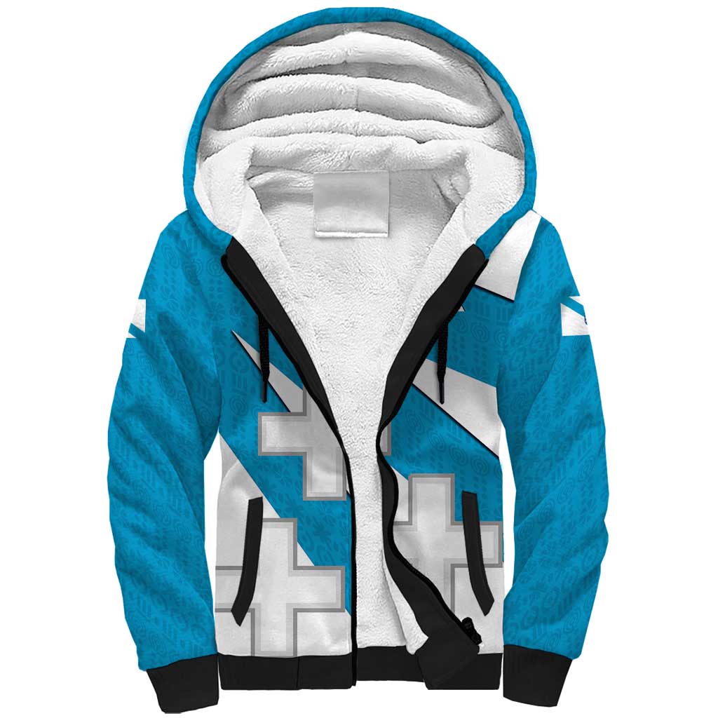 Galicia Flag Sherpa Hoodie Autonomous Community of Spain - Wonder Print Shop