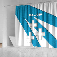 Galicia Flag Shower Curtain Autonomous Community of Spain - Wonder Print Shop
