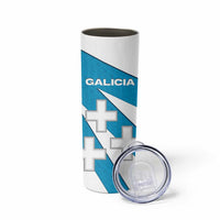 Galicia Flag Skinny Tumbler Autonomous Community of Spain - Wonder Print Shop