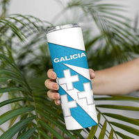 Galicia Flag Skinny Tumbler Autonomous Community of Spain - Wonder Print Shop