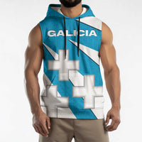 Galicia Flag Sleeveless Hoodie Autonomous Community of Spain - Wonder Print Shop