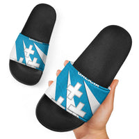 Galicia Flag Slide Sandals Autonomous Community of Spain - Wonder Print Shop