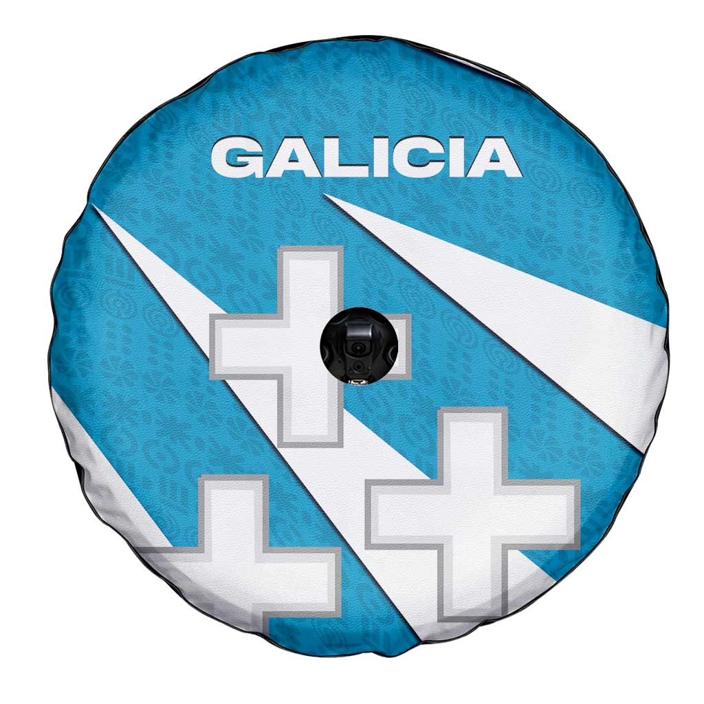 Galicia Flag Spare Tire Cover Autonomous Community of Spain - Wonder Print Shop