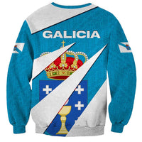 Galicia Flag Sweatshirt Autonomous Community of Spain - Wonder Print Shop