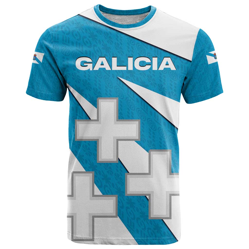 Galicia Flag T Shirt Autonomous Community of Spain - Wonder Print Shop