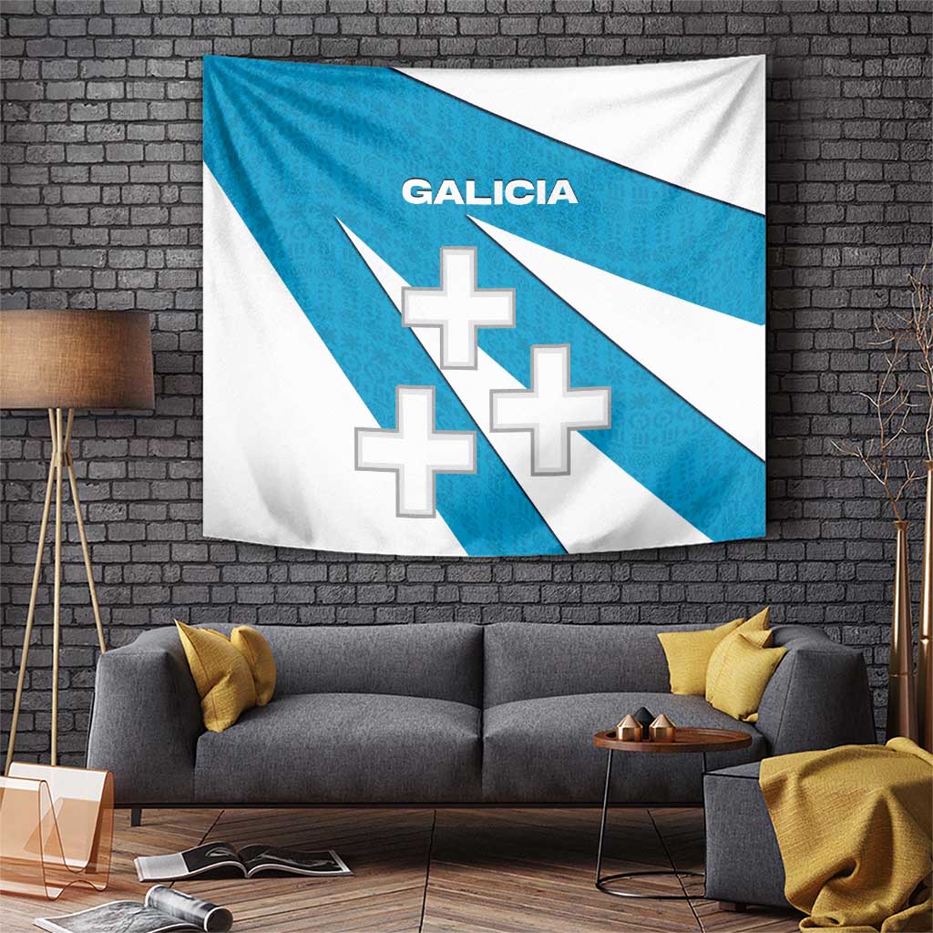 Galicia Flag Tapestry Autonomous Community of Spain - Wonder Print Shop