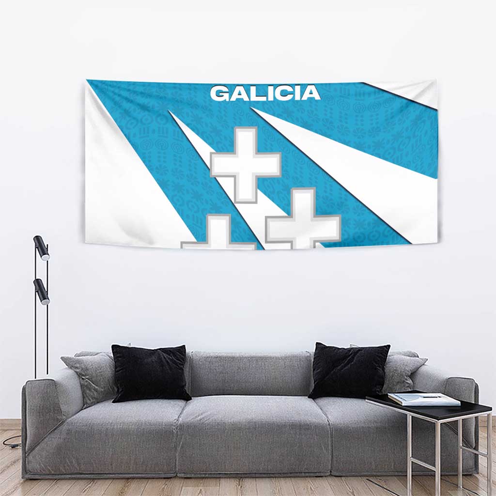 Galicia Flag Tapestry Autonomous Community of Spain - Wonder Print Shop