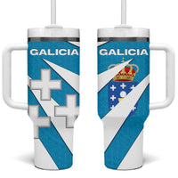 Galicia Flag Tumbler With Handle Autonomous Community of Spain - Wonder Print Shop