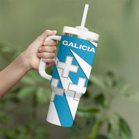 Galicia Flag Tumbler With Handle Autonomous Community of Spain - Wonder Print Shop