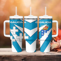 Galicia Flag Tumbler With Handle Autonomous Community of Spain - Wonder Print Shop