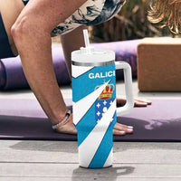 Galicia Flag Tumbler With Handle Autonomous Community of Spain - Wonder Print Shop