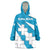 Galicia Flag Wearable Blanket Hoodie Autonomous Community of Spain - Wonder Print Shop