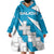 Galicia Flag Wearable Blanket Hoodie Autonomous Community of Spain - Wonder Print Shop