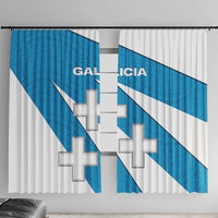 Galicia Flag Window Curtain Autonomous Community of Spain - Wonder Print Shop