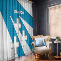 Galicia Flag Window Curtain Autonomous Community of Spain - Wonder Print Shop