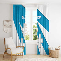 Galicia Flag Window Curtain Autonomous Community of Spain - Wonder Print Shop