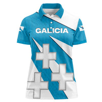 Galicia Flag Women Polo Shirt Autonomous Community of Spain - Wonder Print Shop