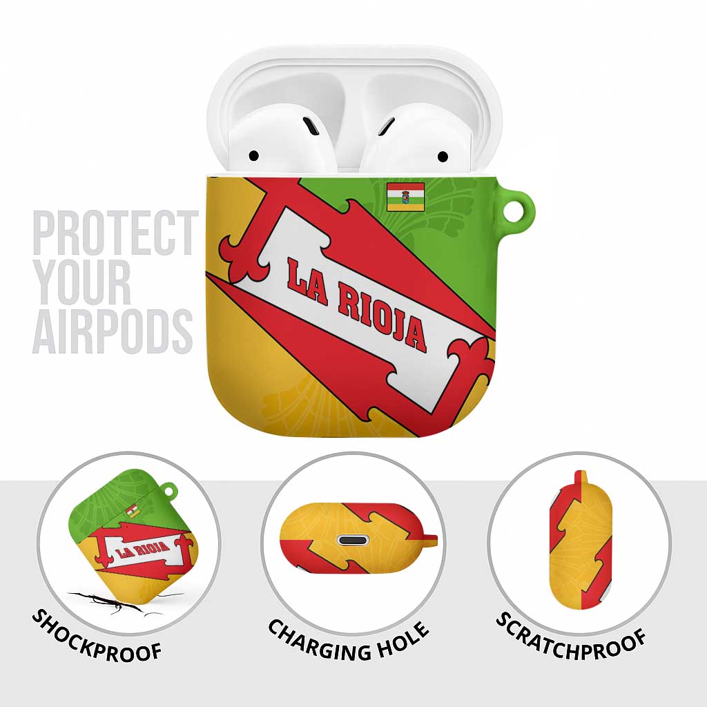 La Rioja Flag AirPods Case Autonomous Community of Spain - Wonder Print Shop