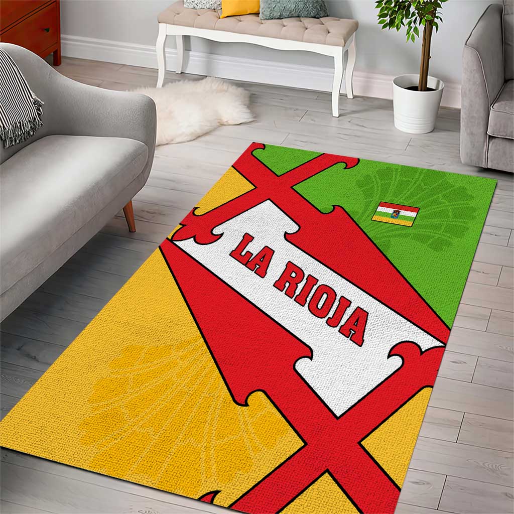 La Rioja Flag Area Rug Autonomous Community of Spain - Wonder Print Shop