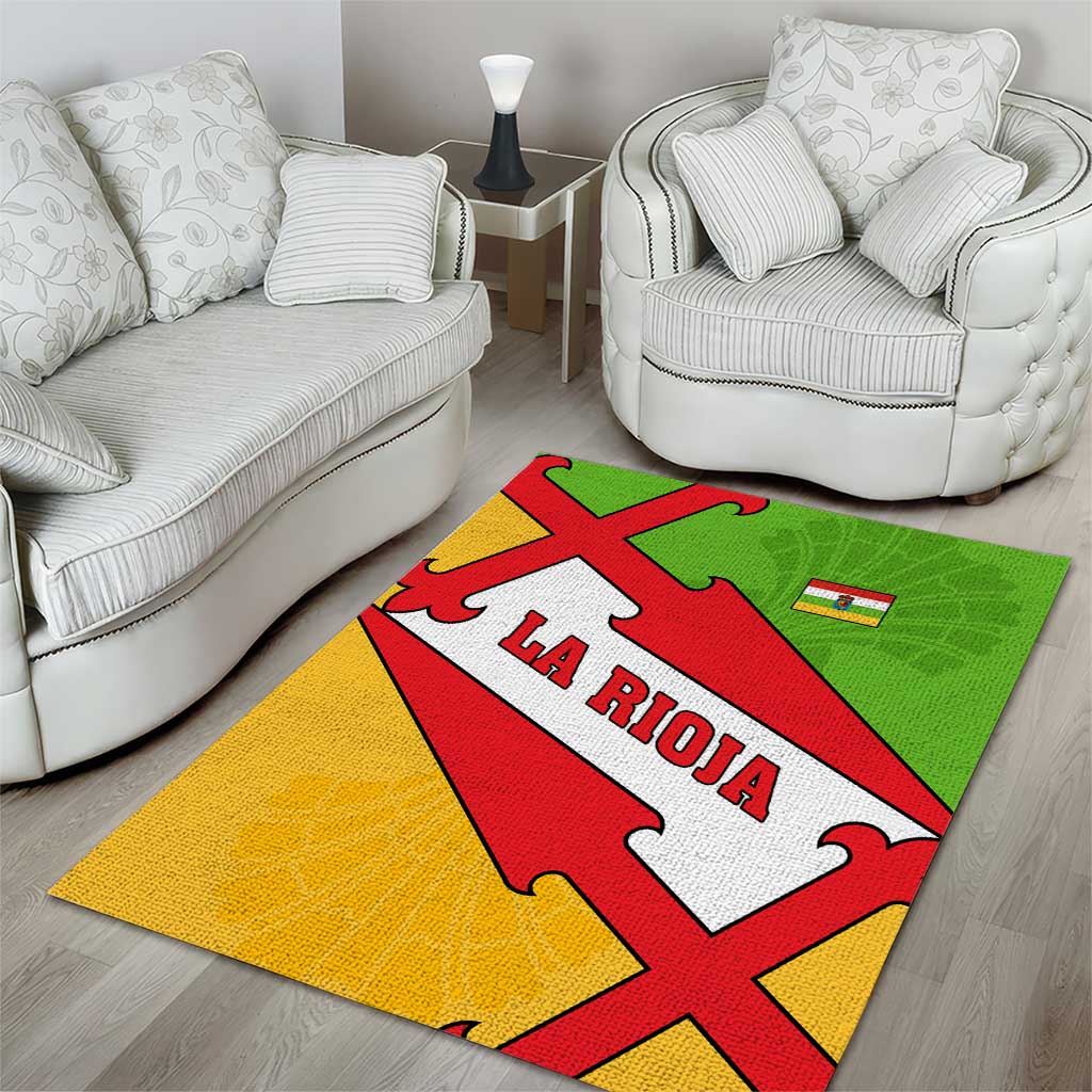 La Rioja Flag Area Rug Autonomous Community of Spain - Wonder Print Shop