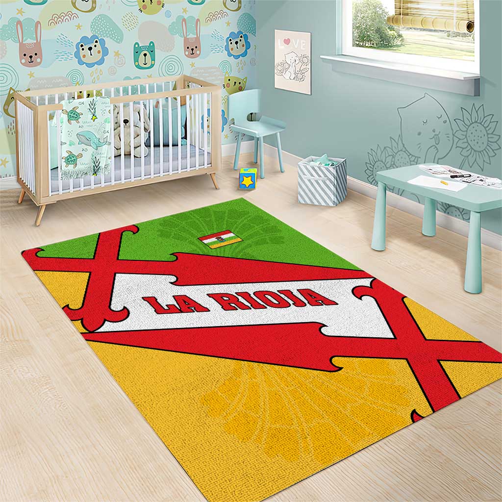 La Rioja Flag Area Rug Autonomous Community of Spain - Wonder Print Shop