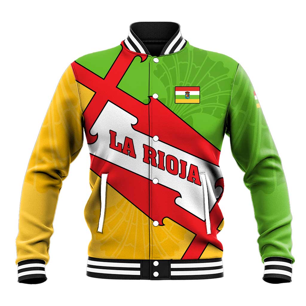 La Rioja Flag Baseball Jacket Autonomous Community of Spain - Wonder Print Shop