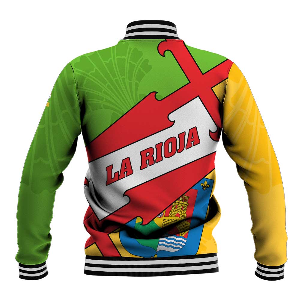 La Rioja Flag Baseball Jacket Autonomous Community of Spain - Wonder Print Shop