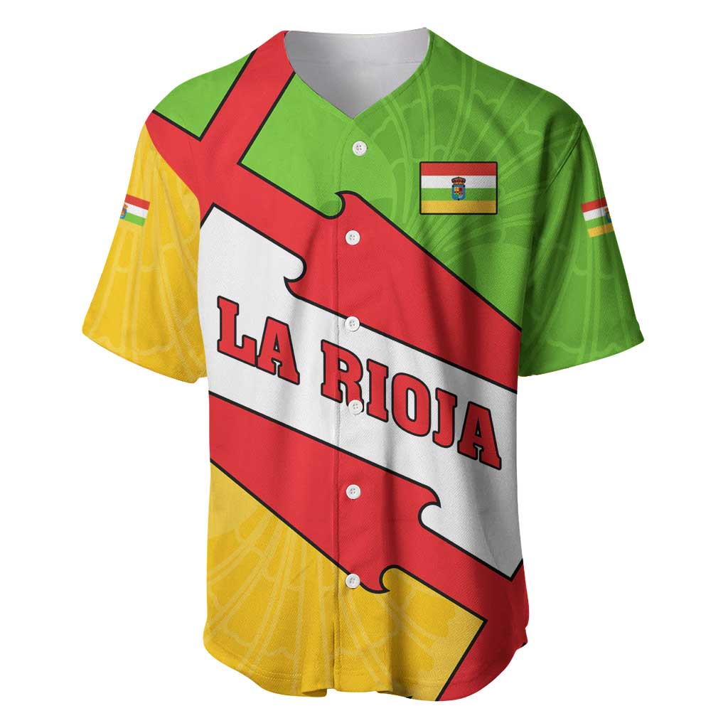 La Rioja Flag Baseball Jersey Autonomous Community of Spain - Wonder Print Shop