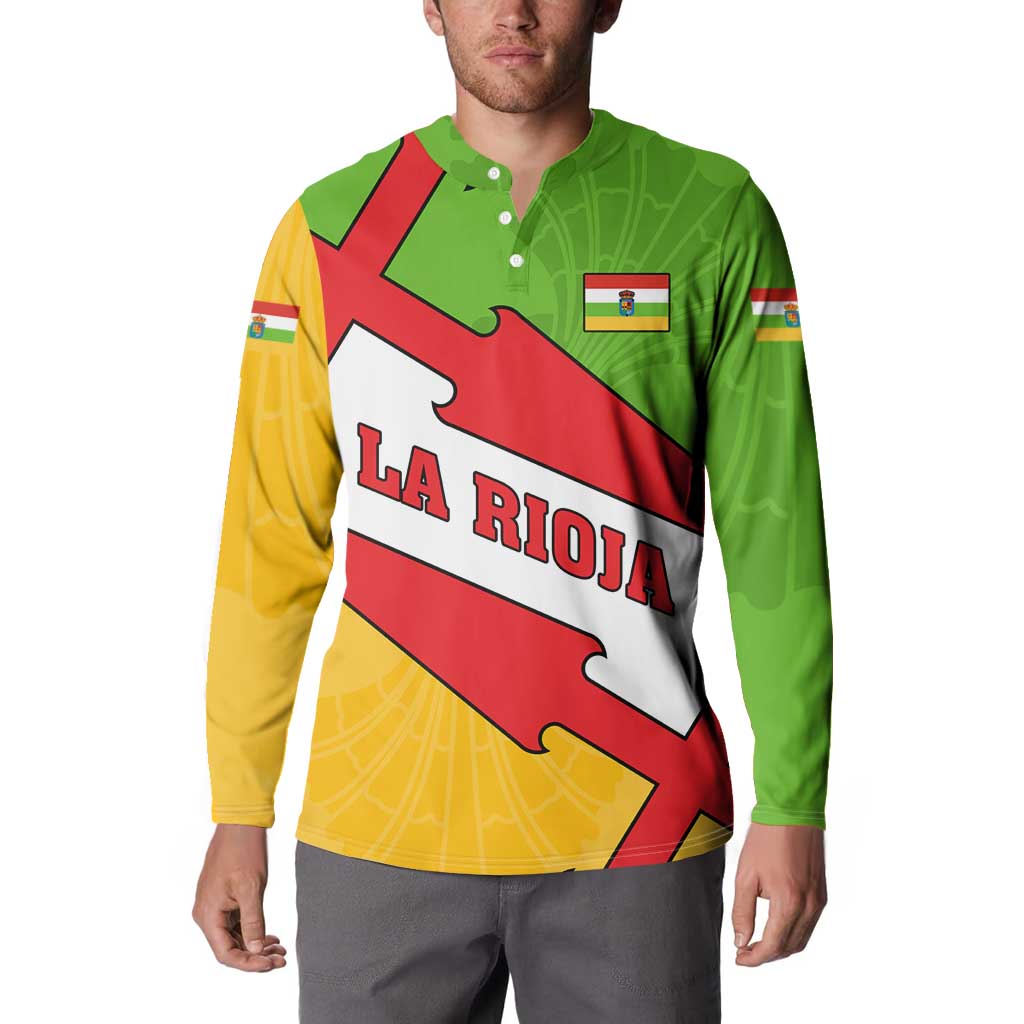 La Rioja Flag Button Sweatshirt Autonomous Community of Spain - Wonder Print Shop