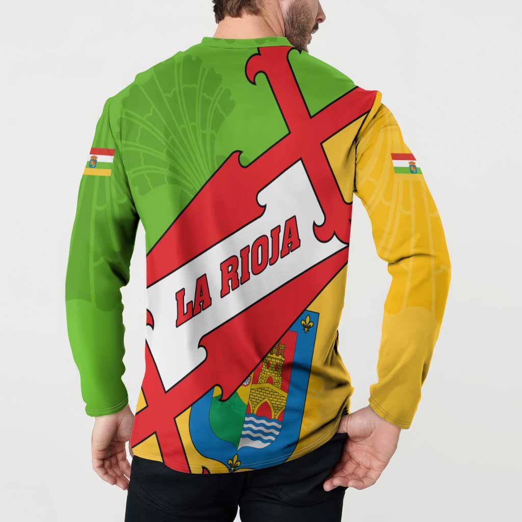 La Rioja Flag Button Sweatshirt Autonomous Community of Spain - Wonder Print Shop
