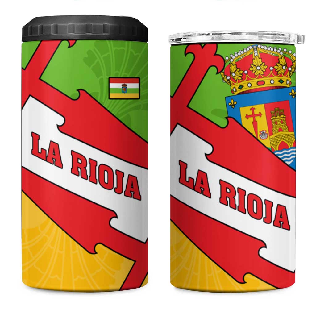 La Rioja Flag 4 in 1 Can Cooler Tumbler Autonomous Community of Spain - Wonder Print Shop