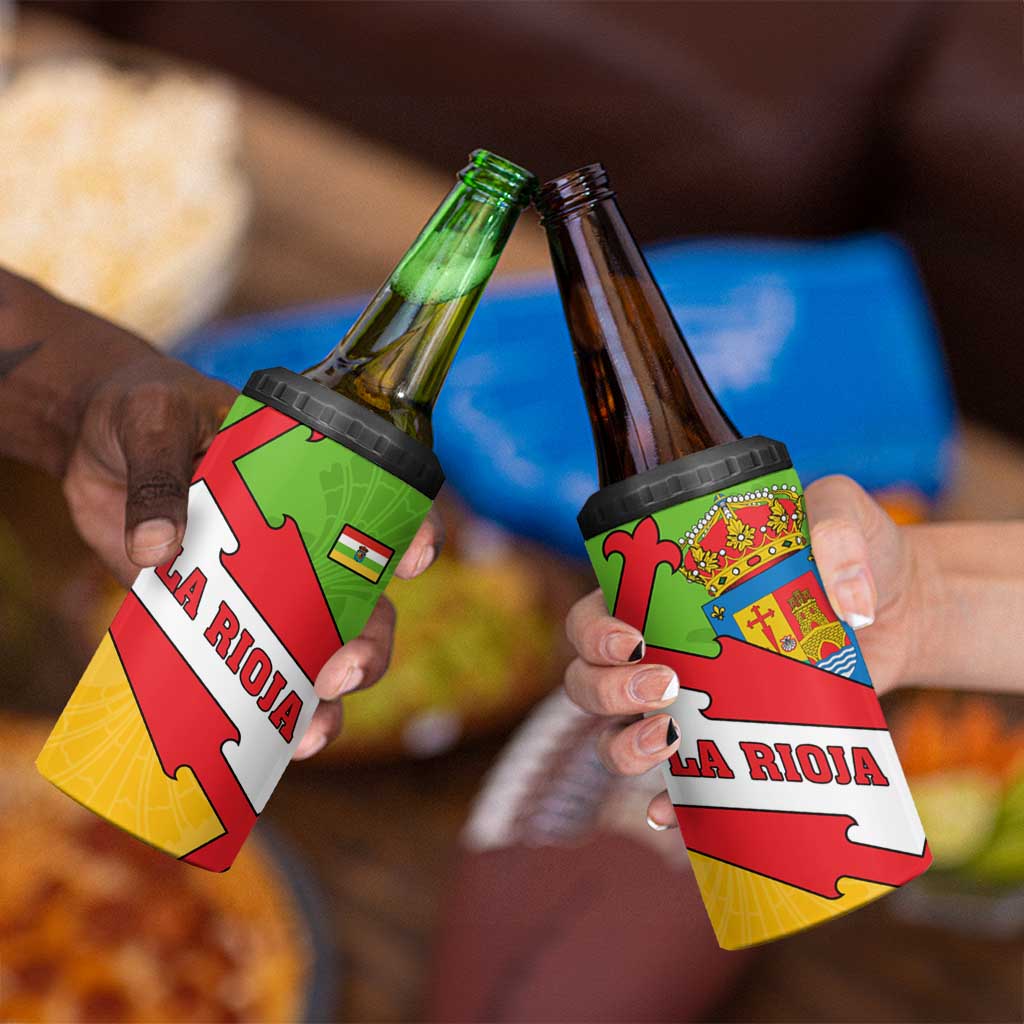 La Rioja Flag 4 in 1 Can Cooler Tumbler Autonomous Community of Spain - Wonder Print Shop