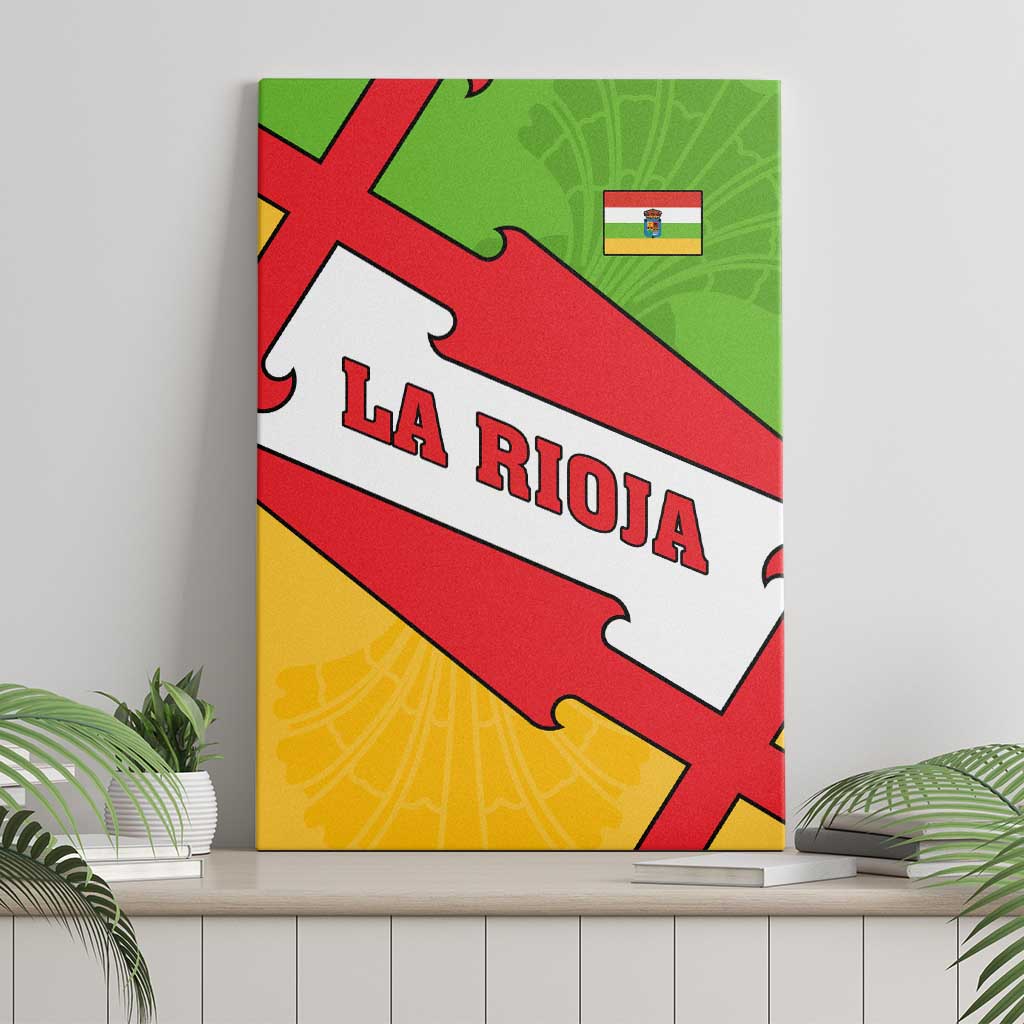 La Rioja Flag Canvas Wall Art Autonomous Community of Spain - Wonder Print Shop