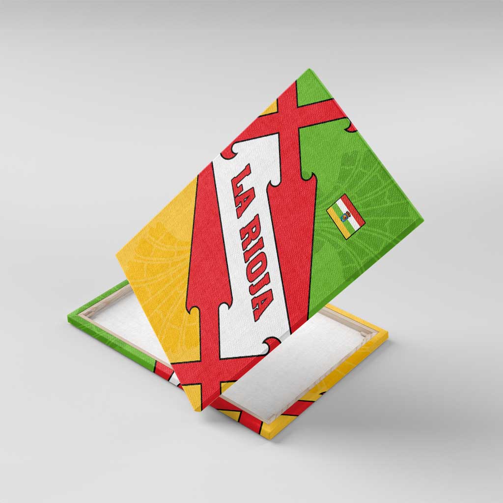 La Rioja Flag Canvas Wall Art Autonomous Community of Spain - Wonder Print Shop
