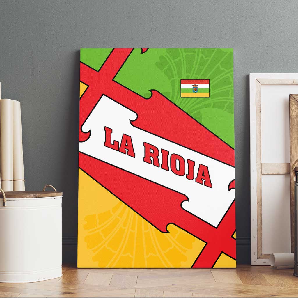 La Rioja Flag Canvas Wall Art Autonomous Community of Spain - Wonder Print Shop