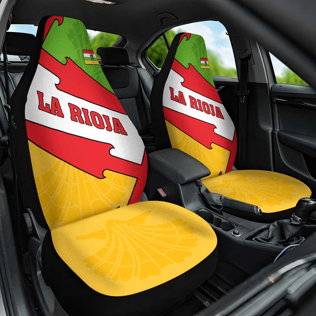 La Rioja Flag Car Seat Cover Autonomous Community of Spain - Wonder Print Shop