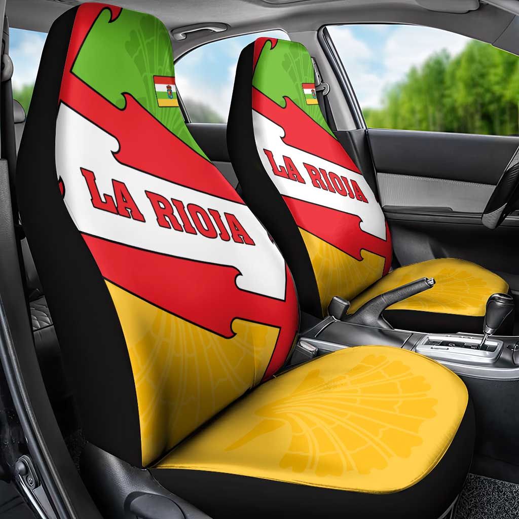 La Rioja Flag Car Seat Cover Autonomous Community of Spain - Wonder Print Shop