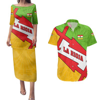La Rioja Flag Couples Matching Puletasi and Hawaiian Shirt Autonomous Community of Spain - Wonder Print Shop