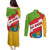 La Rioja Flag Couples Matching Puletasi and Long Sleeve Button Shirt Autonomous Community of Spain - Wonder Print Shop