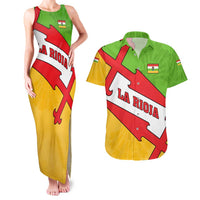 La Rioja Flag Couples Matching Tank Maxi Dress and Hawaiian Shirt Autonomous Community of Spain - Wonder Print Shop