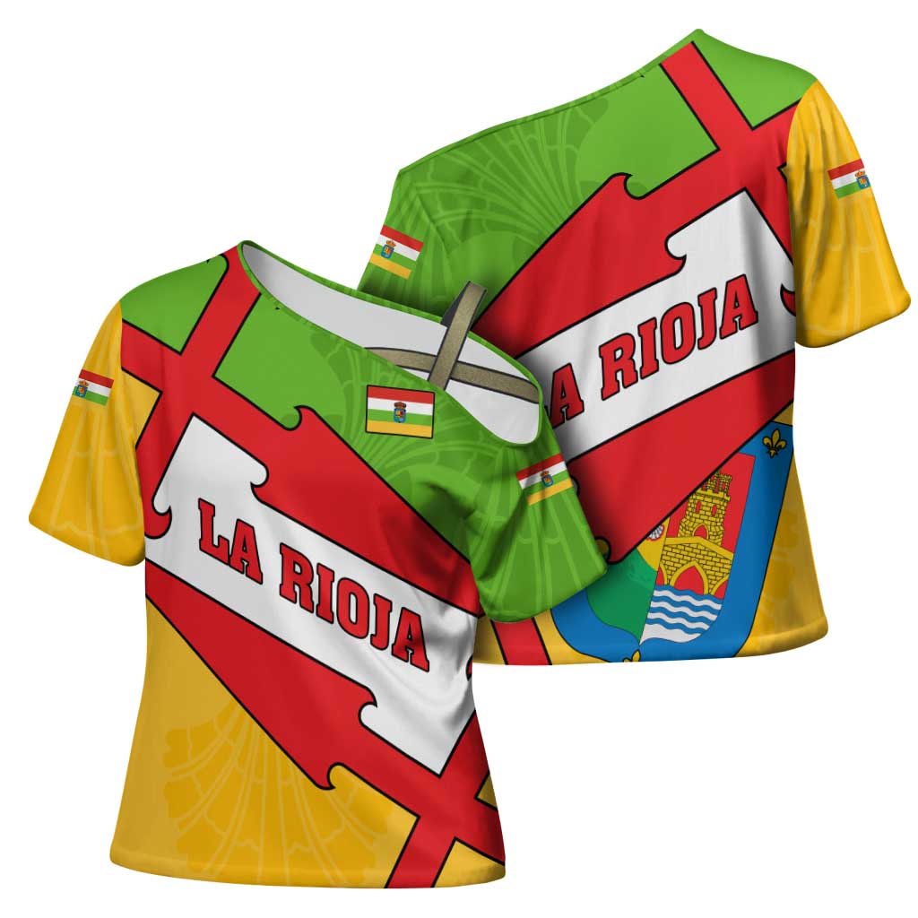 La Rioja Flag Cross Shoulder Shirt Autonomous Community of Spain - Wonder Print Shop
