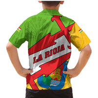 La Rioja Flag Family Matching Mermaid Dress and Hawaiian Shirt Autonomous Community of Spain - Wonder Print Shop