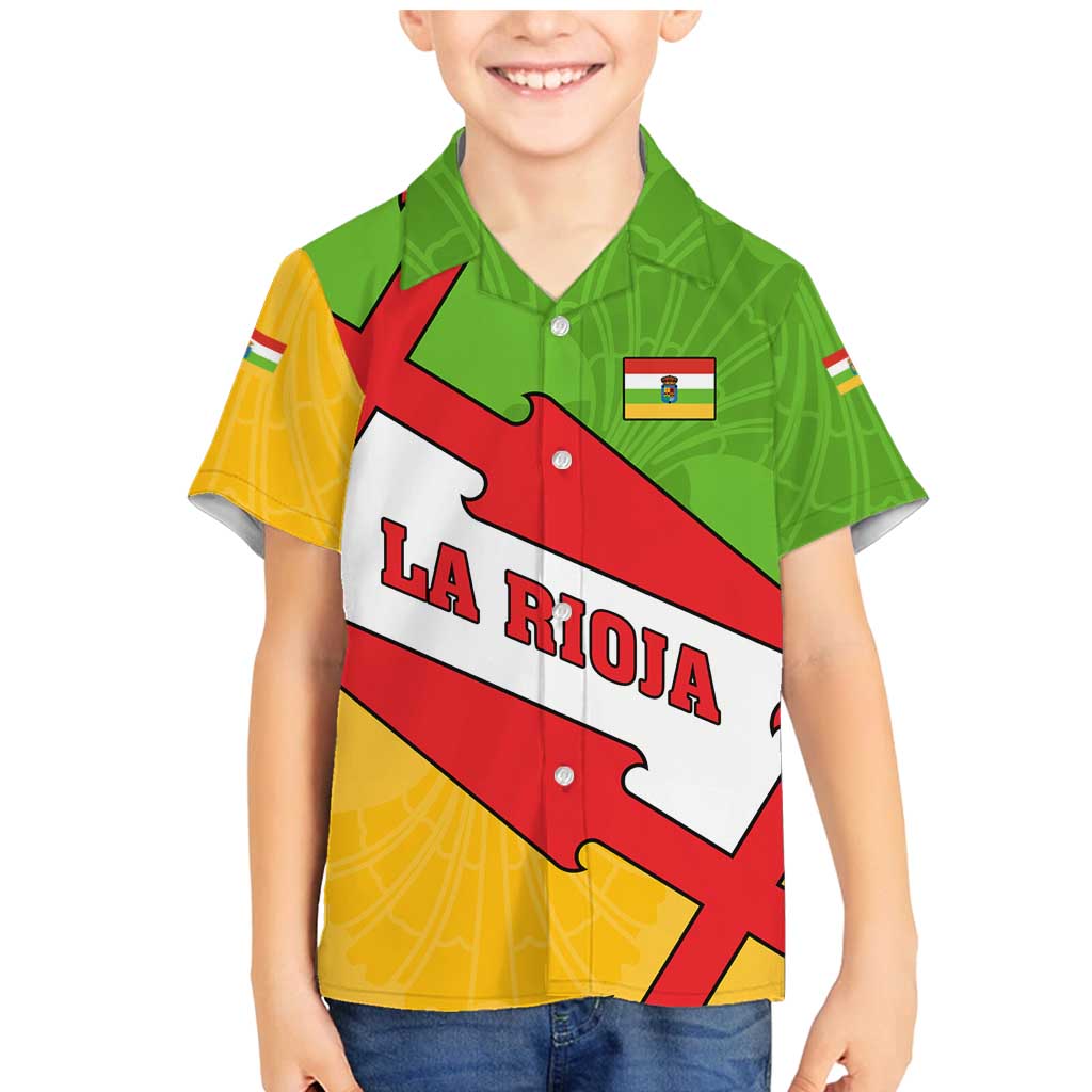 La Rioja Flag Family Matching Mermaid Dress and Hawaiian Shirt Autonomous Community of Spain - Wonder Print Shop