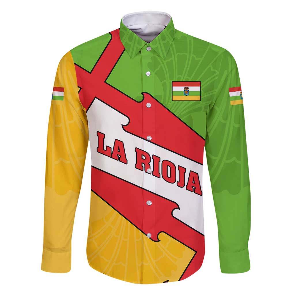 La Rioja Flag Family Matching Off Shoulder Maxi Dress and Hawaiian Shirt Autonomous Community of Spain - Wonder Print Shop