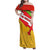 La Rioja Flag Family Matching Off Shoulder Maxi Dress and Hawaiian Shirt Autonomous Community of Spain - Wonder Print Shop