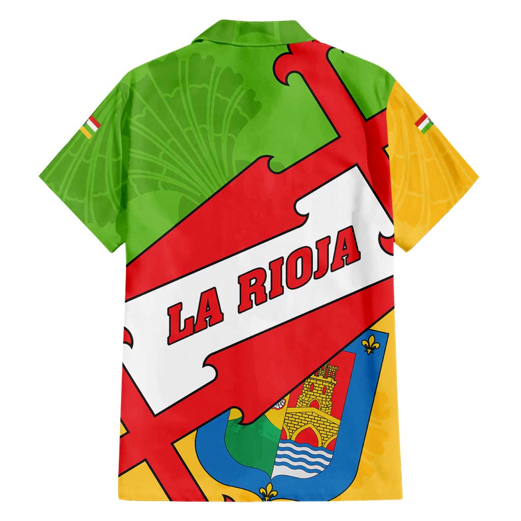 La Rioja Flag Family Matching Short Sleeve Bodycon Dress and Hawaiian Shirt Autonomous Community of Spain - Wonder Print Shop