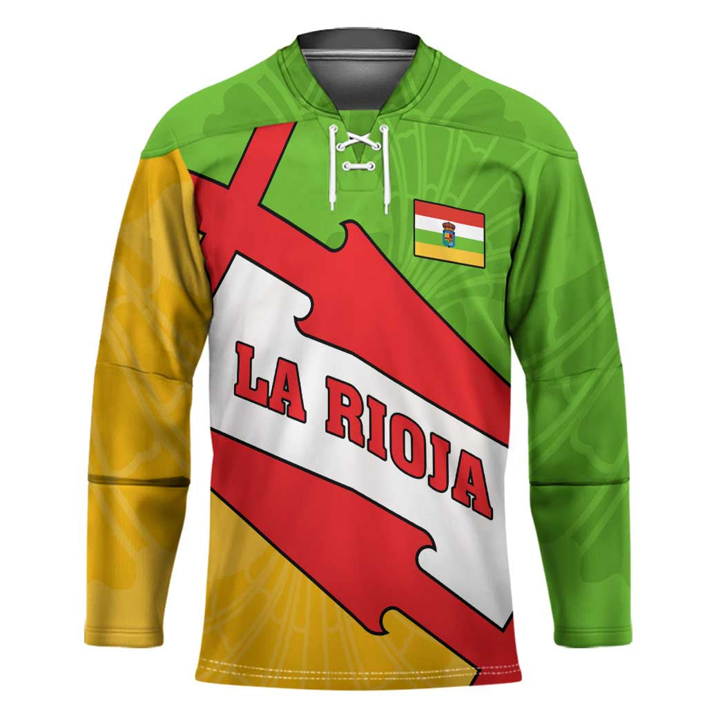 La Rioja Flag Hockey Jersey Autonomous Community of Spain - Wonder Print Shop